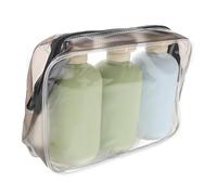 GANAZONO 3pcs Portable Travel Bottles Leak Empty Lotion Dispensers for Shampoo Body Wash Toner with Clear Bag Travel Toiletries Containers for Holidays Camping