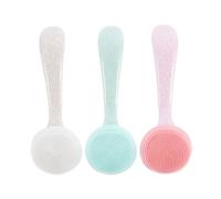 GANAZONO 3Pcs Silicone Facial Cleansing Brush Deep Cleaning Face Scrubber for Blackhead Removal Manual Skin Care Tool