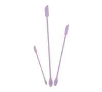 GANAZONO 3pcs Silicone Mini Spatula Set Small Thin Makeup Spatulas for Cosmetics Portable Easy to Clean for Creams Lotions and Beauty Products Skin Friendly Material