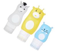 GANAZONO 3pcs Silicone Refillable Travel Bottles Small Squeeze Lotion and Sauce Sub Bottles Portable Toiletries Containers for Cosmetics and Sauce Packing