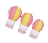 GANAZONO 3pcs Silicone Travel Bottles Set Refillable Leakproof Hot Air Balloon Design for Toiletries Lotion Shampoo and Shower Gel Compact and Portable Travel Containers