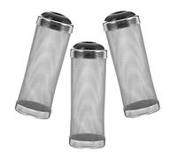 GANAZONO 3pcs Stainless Steel Aquarium Filter Intake Cover Mesh Shrimp Safe Strainer for Fish Tank Filter Protection Inner Diameter Screen for Freshwater and Saltwater Tanks