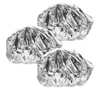 GANAZONO 3pcs Tin Foil Hair Caps for Deep Conditioning Hair Coloring Elastic Foil Hats for Lightweight for Salon Spa and Home Use