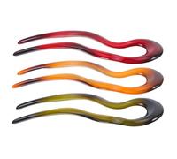 GANAZONO 3pcs U Shaped Hairpins for Women, Chinese Style Vintage Hair Accessories, PC Material with Comfortable Wear and Effortless Hair Management, Suitable for Occasion and Modern