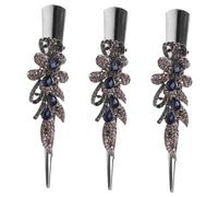 GANAZONO 3pcs Vintage Metal Decorative Hair Clips Set with Sparkling Crystals Retro Hair Barrettes for Women Styling Accessories Charm and for Everyday Use