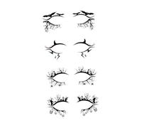 GANAZONO 4 Pairs Halloween Eye Shadow Eyeliner Stickers Removable Eyelash Decals for Party Makeup Practical Horror Eye Stickers Suitable for All Shapes and Ethnicities