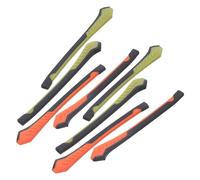 GANAZONO 4 Pairs ’s Eyeglass Temple Tips Sleeves, Anti-Slip and Anti-Fall Soft Ear Cushions for Glasses Legs Replacement, Orange and Yellow for ’ Spectacle Arms Protection