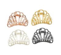 GANAZONO 4 Pcs Metal Hair Claw Clips Lightweight Plating Alloy Jaw Clips for Women Casual Bathing Headdress Simple Hairgrip Accessories for Thick Thin Hair