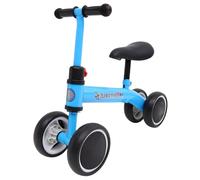 GANAZONO 4-Wheel No-Pedal Learning Walker for Toddlers Kids, Lightweight Baby Riding Trainer in Blue for Early Walking Practice and Outdoor Activities