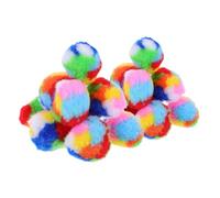 GANAZONO 40pcs Rainbow Cat Ball Toy Yarn Puff Balls Cute Cat Toy for Indoor Kitten Playtime