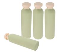 GANAZONO 4Pcs 260Ml Avocado Green Plastic Travel Bottles with Flip Cap, Refillable Portable Squeeze Bottles for Shampoo, Body Wash, Lotion Dispenser, Leakproof Shower Gel Containers
