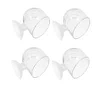 GANAZONO 4pcs Acrylic Fish Food Feeders for Freshwater Aquariums Durable Blood Worm Feeding Cups Food Holders for Easy Tank Management and Minimal Waste