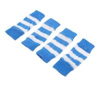 GANAZONO 4pcs Adjustable Pet Leg Sleeve Socks for Dogs Blue Knitted Elastic Front Rear Leg Support Wraps Elbow Protector Warmers for Joint Healing Outdoor Protection