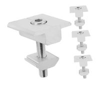 GANAZONO 4pcs Aluminum Solar Panel Mounting Brackets with Nuts and Bolts for Rv Boat Metal and Roof Installation Lightweight High Load Capacity Photovoltaic Mid Clamps
