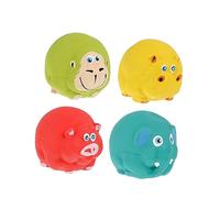 GANAZONO 4pcs Animal Shape Squeaky Dog Chew Toys Latex Teething Molar Toys for Puppies Interactive Fun to Alleviate Anxiety and Loneliness for Daily Use