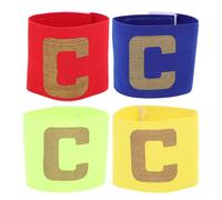 GANAZONO 4pcs Armbands for Soccer Captains Elastic Sports Arm Bands for Football Easy to Wear and Durable for Team Sports