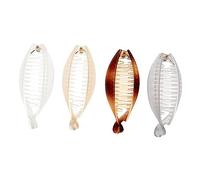 GANAZONO 4Pcs Banana Hair Clips for Thick Hair Non Slip Ponytail Holders Transparent and Gradient Lightweight Hair Accessories for Women