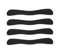 GANAZONO 4pcs Black Silicone Wave Eyelash Extension Pads Forehead Lash Gel Holder for Eyelash Grafting and False Lash Isolation in Beauty Salon and Home Use
