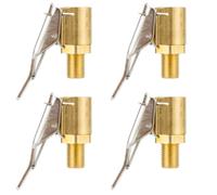 GANAZONO 4pcs Brass Tyre Air Chuck Car Pump Accessories with Thread Nozzle for 8mm Diameter Hose, Easy to Carry Quick Head Adapter Suitable for Tire Inflation