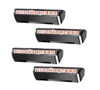 GANAZONO 4Pcs Car Temporary Parking Number Cards Abs Emergency Phone Display Plates for Visibility Day Night Use