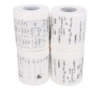 GANAZONO 4pcs Chemical Physics Formula Printed Toilet Tissue Rolls, Funny 2-ply Bathroom Paper with High School Chemistry Physics Formulas, Practical Home and Hotel Toilet Paper