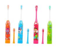 GANAZONO 4Pcs Children Electric Toothbrush Set Portable Sonic Toothbrushes for Deep Cleaning Gentle Bristles for Home Use for Boys and Girls Oral Hygiene