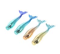 GANAZONO 4pcs Creative Mermaid Lip Gloss Tubes Refillable Lip Balm Containers and Lightweight for DIY Products for Travel and Daily Use