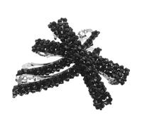 GANAZONO 4Pcs Crystal Hair Barrettes for Women - French Style Sparkling Spring Clips - Metal Updo Hair Clips Bridal Wedding Accessories for Prom and Party