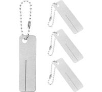 GANAZONO 4pcs Fishing Hook Sharpener Fishhook Grinding Tool Metal Silver for Fishing Hooks and Drill Bits, Outdoor Tools