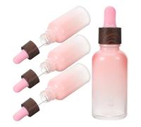 GANAZONO 4pcs Glass Dropper Bottles Portable Essential Oil Storage Durable Multi Use Travel Containers with Gradient Design for Precise Dosage and Easy Storage