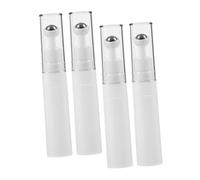GANAZONO 4pcs Glass Roll Bottles for Eye Cream Refillable Portable Travel Container with Metal Roller Ball for Easy Eye Massage Dark Circle Lightening and Skin Firming