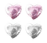 GANAZONO 4pcs Heart Shape Eye Cooling Pads Reusable Gel Eye Patches for Dark Circles Soft Material for Soothing Comfort for Home Travel