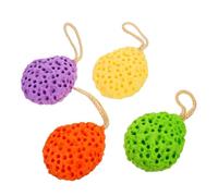 GANAZONO 4Pcs Honeycomb Bath Sponge Gentle Exfoliating Shower Sponges for Adults Soft Body Scrubber for Daily Use for Home and Travel Chemical Bathing Accessories