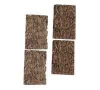 GANAZONO 4pcs Lizard Bark for Aquarium and Terrarium Decor Natural Fish Tank Background Easy Placement Reptile Habitat Accessory Bark with Texture for Healthy Pet Environment