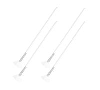 GANAZONO 4pcs Long Handle Fan Brushes for Facial Masks Mud Cream Applicators for Women Soft Fan-shaped Brush Heads for Easy Skincare Application for Reach Areas Shareable