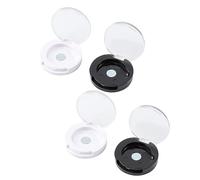 GANAZONO 4pcs Magnetic White Eyeshadow Palette Holder Single Eyeshadow Empty Box Magnetic Cosmetic Case Makeup Accessories