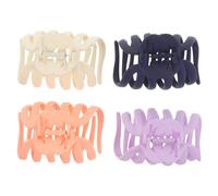 GANAZONO 4Pcs Matte Large Shark Hair Clips for Women Stylish Claw Clips for Thick and Long Hair Versatile Hair Accessories Purple and Beige for All Hair Types