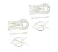 GANAZONO 4pcs Parrot Vegetable and Fruit Clips Set Fixed Clamps for Birdcage, Sturdy Cuttlefish Bone Material, Multi-functional Holders Suitable for Birds and Parrots Random Style