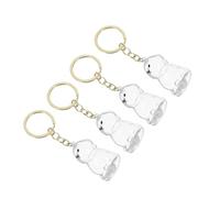 GANAZONO 4pcs Pet Hair Keepsake Keychain Memorial Vial Jar for Dog Hair Ashes Storage Portable Lightweight Bag Charm for Daily Use and Travel
