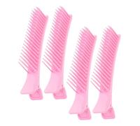 GANAZONO 4pcs Pink Hair Sectioning Clips Non-slip Grip Styling Accessories for Salon and Barber Use Professional Hairdressing Grip Clips for Braiding and Trimming