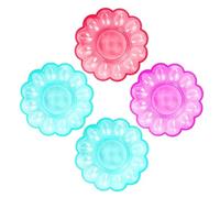 GANAZONO 4pcs Plastic Egg Storage Case Egg Container Holder for Kitchen and Cabinets Reusable Easy to Clean Carton Organizer Random Color