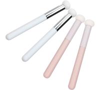GANAZONO 4pcs Professional Concealer Brush Sponge Head and Wooden Handle for Makeup Save Powder and Does Not Hurt the Skin for Makeup Starters and Professionals