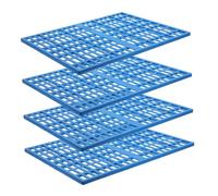 GANAZONO 4Pcs Rabbit Cage Floor Mats with Air Permeable Design Cuttable Small Animal Foot Pads for Comfortable Resting Non-slip Pet Cage Liners Blue