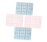 GANAZONO 4pcs Rabbit Cage Mats DIY Small Animal Floor Pads with Design Durable Bunny Mats for Easy Cleaning Suitable for Guinea Pigs and Hamsters Pink Sky Blue