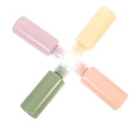 GANAZONO 4Pcs Rainbow Refillable Travel Bottles Portable Leak Toiletries Containers for Outdoor Travel Each for Shampoo Lotion and Liquid Soap