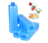 GANAZONO 4pcs Reusable Ice Packs for Cooler Bags Small Rapid Cooling Cold Plates for Food Freshness and Picnic Outdoor Use