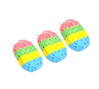 GANAZONO 4pcs Seaweed Bath Sponge Set Oval Bath Sponges in Four Colors for Exfoliating and Relaxation Bathing Tools for Skin Types
