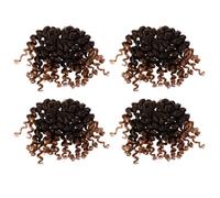 GANAZONO 4pcs Short Crochet Braids Hair Extensions 1B/27# Spring Twist Synthetic Fluffy Braiding Hair for African American Style