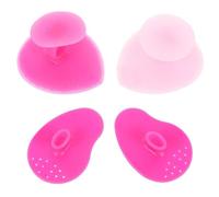 GANAZONO 4Pcs Silicone Facial Cleansing Brush Manual Face Cleaning Tool for All Skin Types Deep Cleansing for Dirt and Makeup Removal Design Random Colors