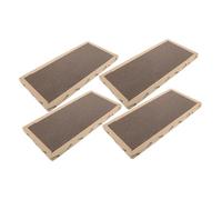 GANAZONO 4pcs Sisal Cat Scratching Pads with Reinforced Corrugated Cardboard Edges Flat Square Indoor Claw Scratcher Mat for Couch Corner Protection and Cat Claw Maintenance